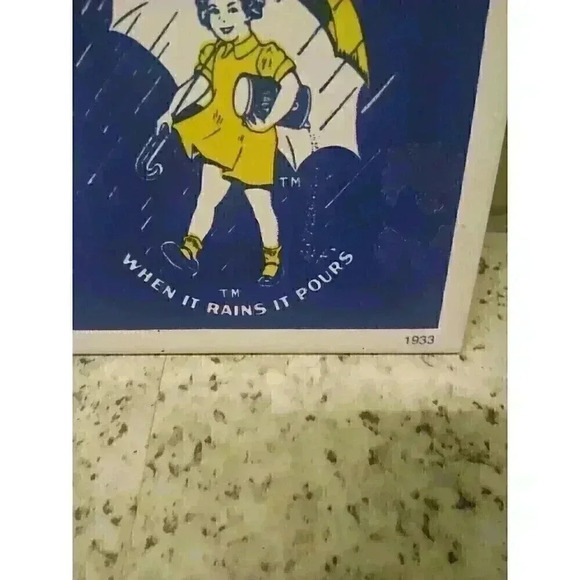 Vintage Morton Salt "When It Rains It Pours" 4.25 in. Coasters - Picture 2 of 3